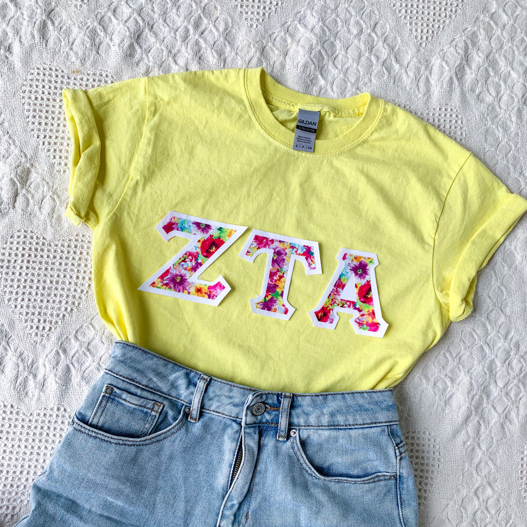 Groovy Floral Sorority Letters- DISCONTINUED
