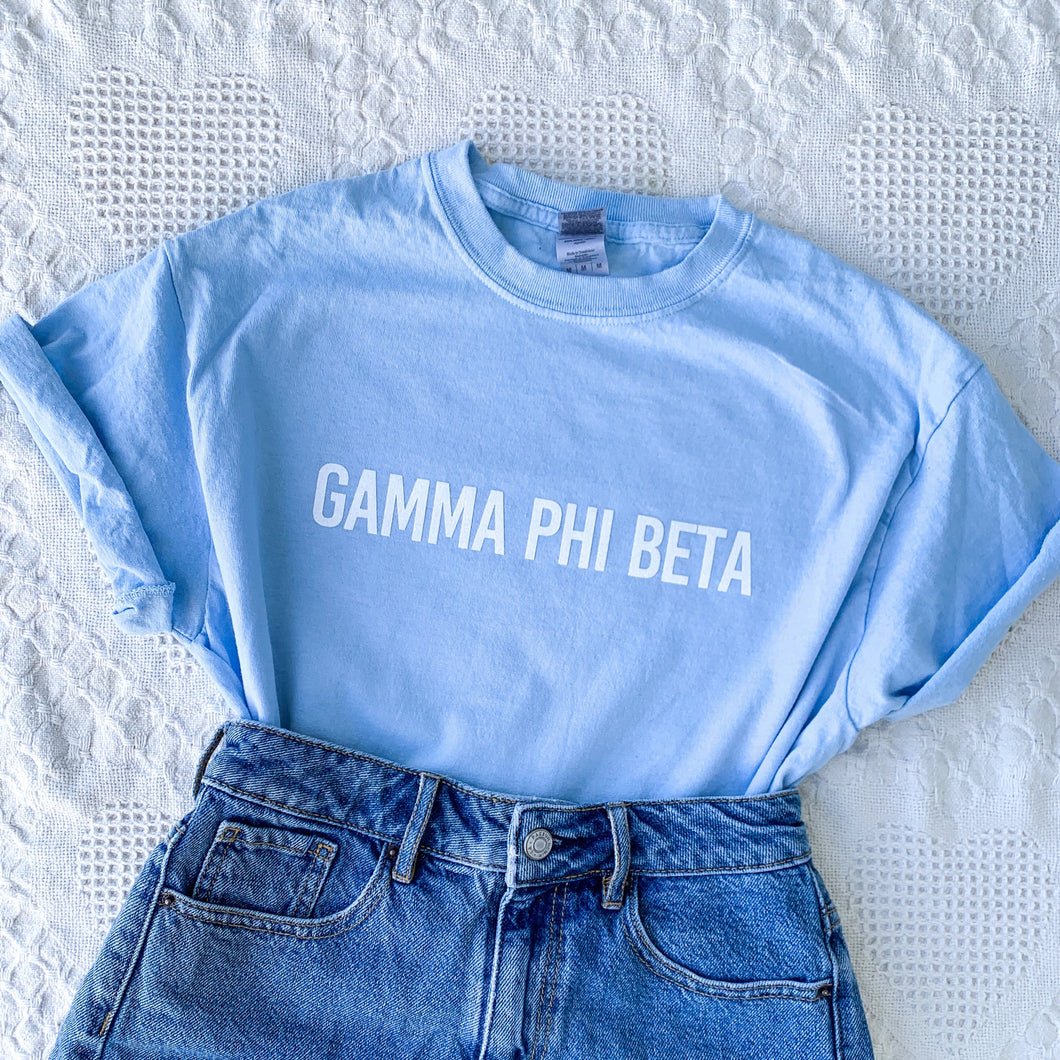 Blue Glitter Vinyl Sorority Tee